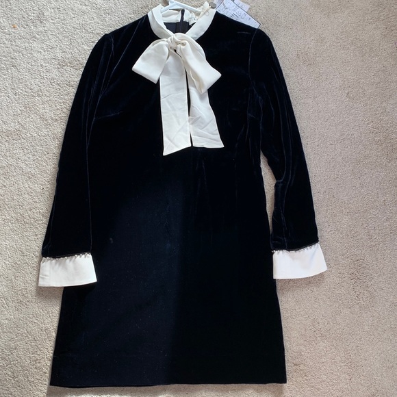 Sandro Velvet Dress with Crystal Embellishement - Picture 2 of 11